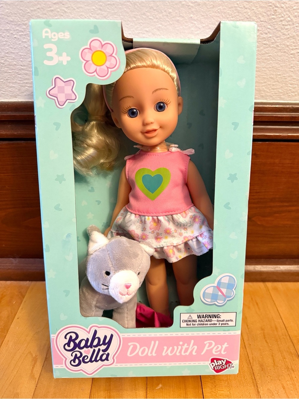 NIB Play Right “Baby Bella” Doll with Pet
